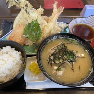 天ぷら定食　ふぐ汁付(ガッツリ市場　唐戸店)