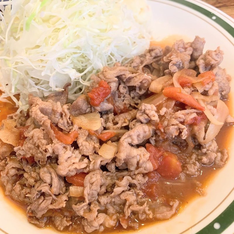 ビーフトマト定食(かつれつ四谷たけだ )