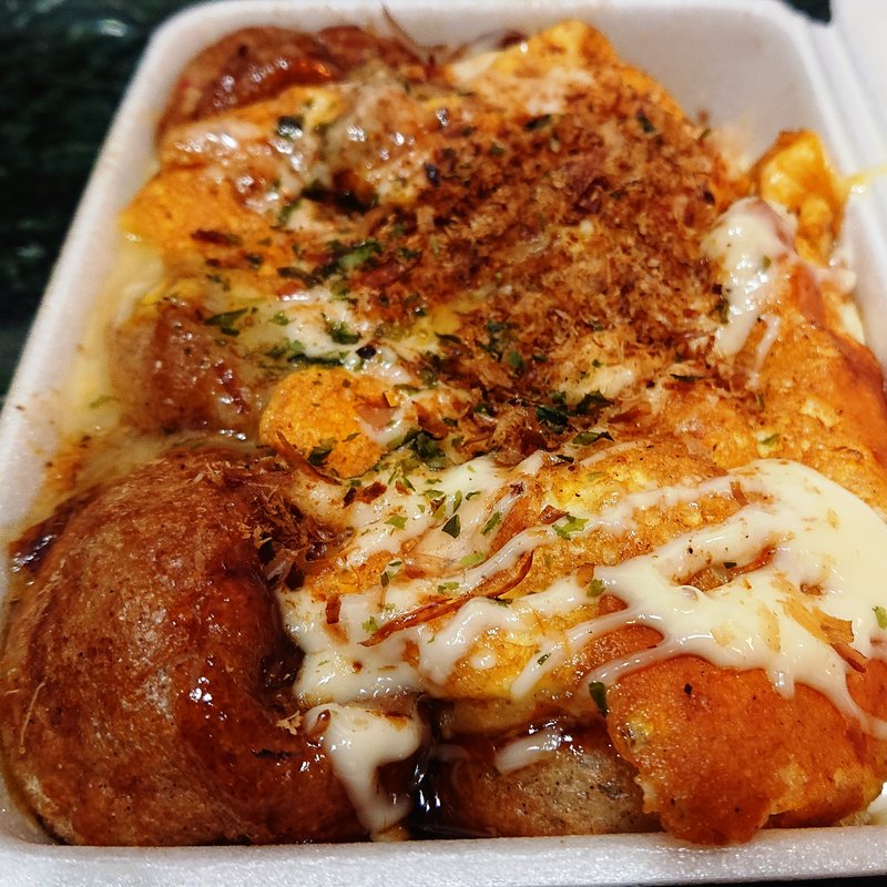 たこ焼き(6個)＋ふんわり卵チーズ(じゃんぼ總本店 ジャンボ酒場 鶴見緑地店)