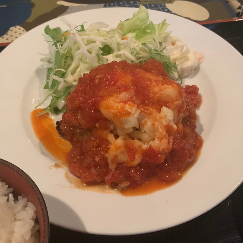 手ごねハンバーグランチ(たくあん牡丹亭 （タクアン ボタンテイ）)