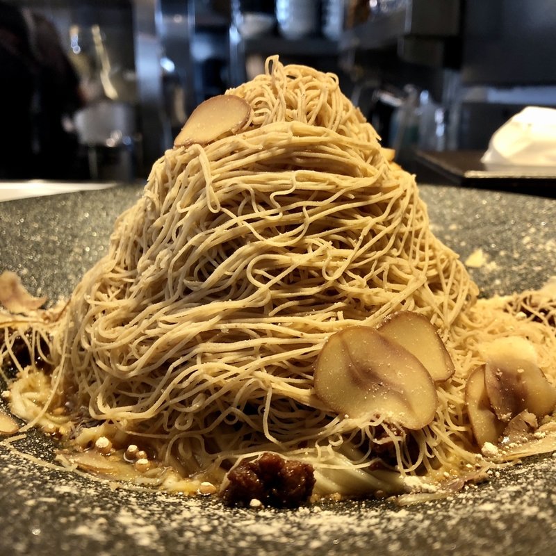 生搾りまぜモンブラン(麺屋武蔵 武骨 御徒町店)
