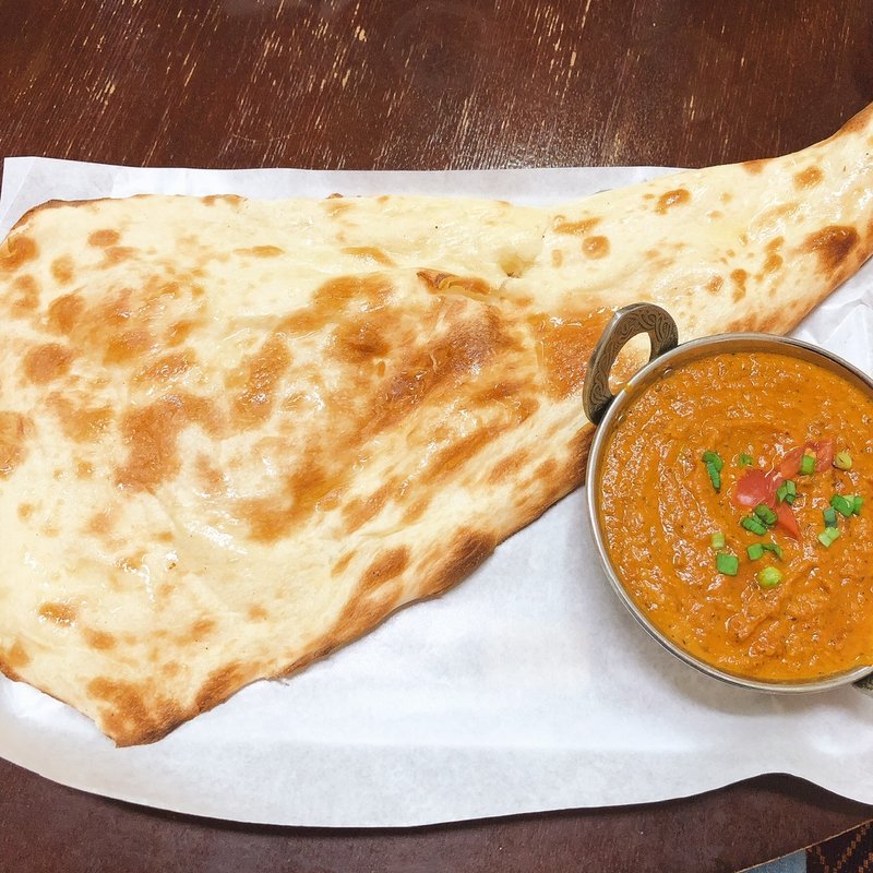 キーマカレーとナン(ラムじいさんのインドカレー)