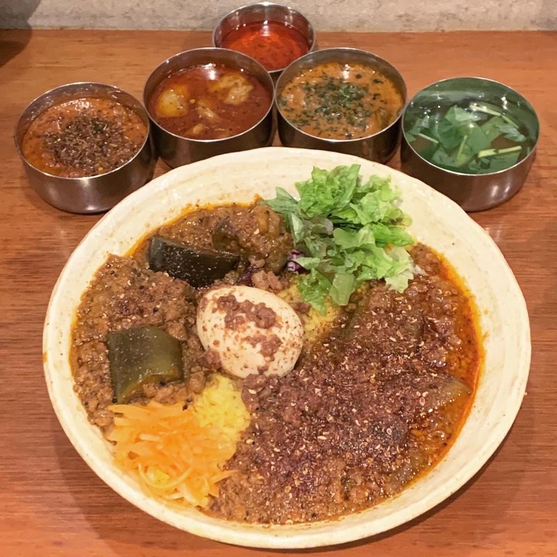 選べる2種カレー(羊肉麻婆茄子カレー)ぷちカレー3種(SPICY CURRY 魯珈 （スパイシーカレー ろか）)