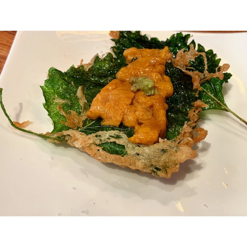 うに大葉(魚と野菜と天ぷらと酒場リベリー)