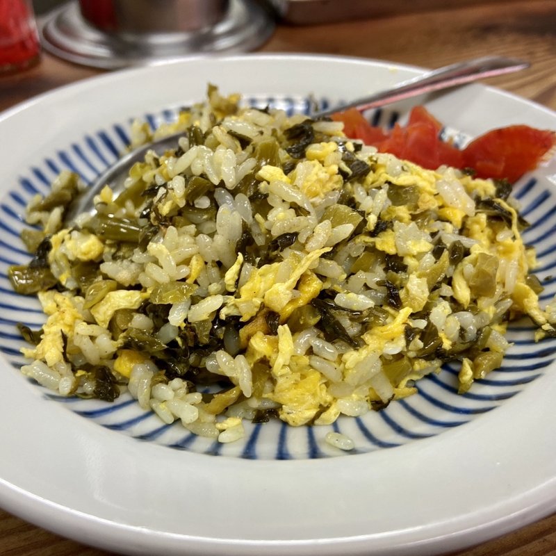 日替わりミニ丼（タカナライス）(博多ラーメン 百千萬)