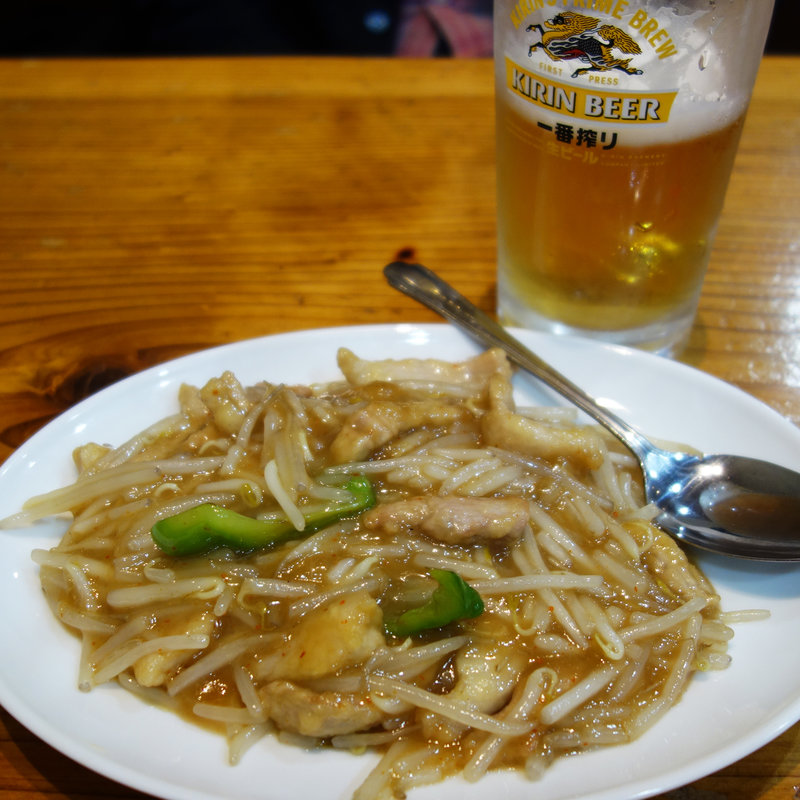 肉もやし炒め(元祖赤のれん 節ちゃんラーメン 天神本店 )