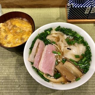 鴨ワンタン麺to小親子丼(らーめん 鴨to葱)