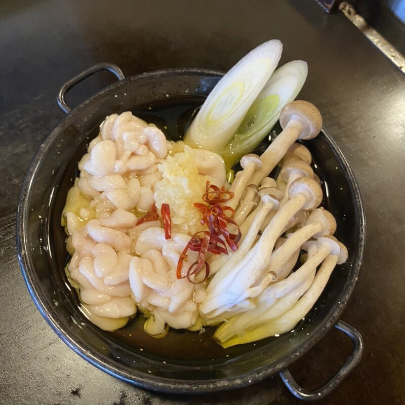 白子のアヒージョ(月島もんじゃ もへじ 上野分店)