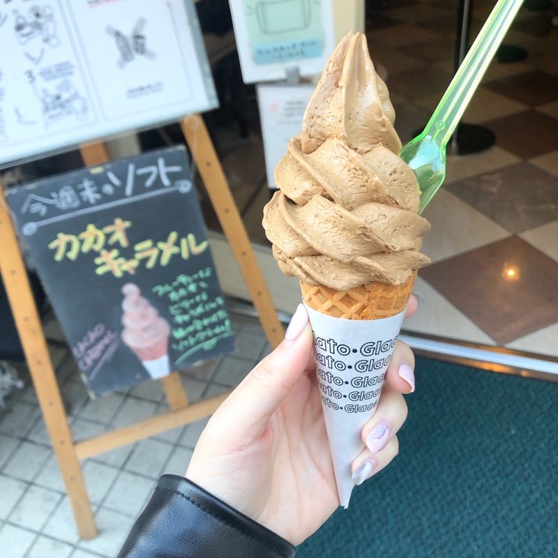 カカオキャラメルジェラートソフト(ジェラテリアアクオリーナ （GELATERIA ACQUOLINA）)