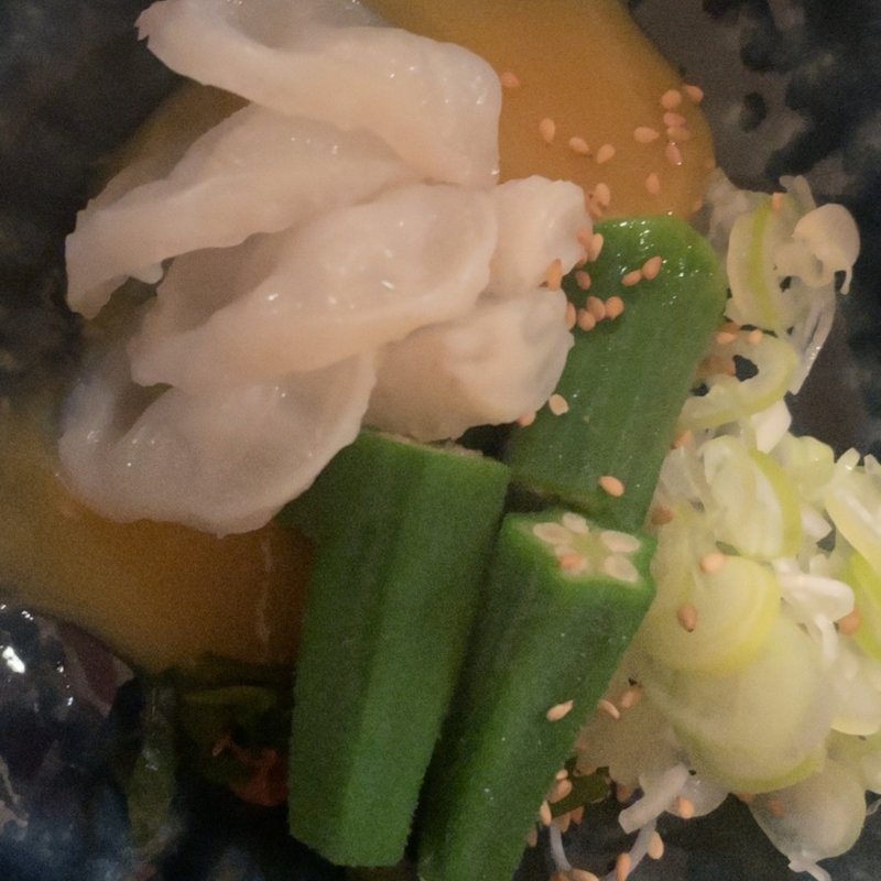 生たことオクラのぬた(三六九 （みろく）)