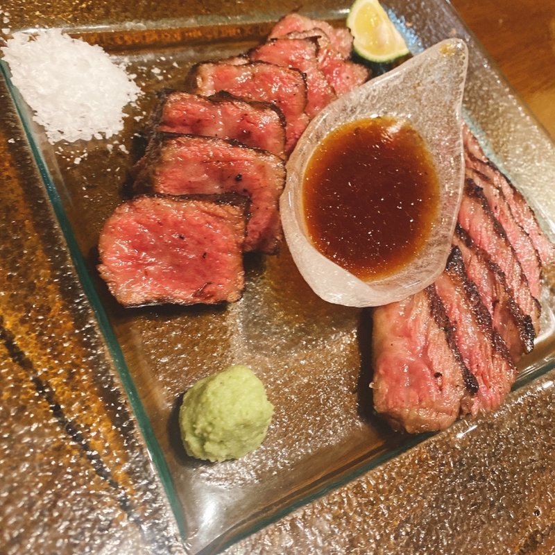 最高ランク 黒毛和牛のステーキ(創作和風バル 自遊人)