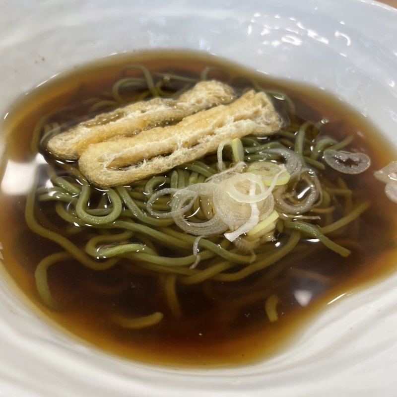 茶そば(道の駅　なんぶ)