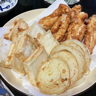 天ぷら(ささみ､玉ねぎ､はんぺんチーズ)(自宅)