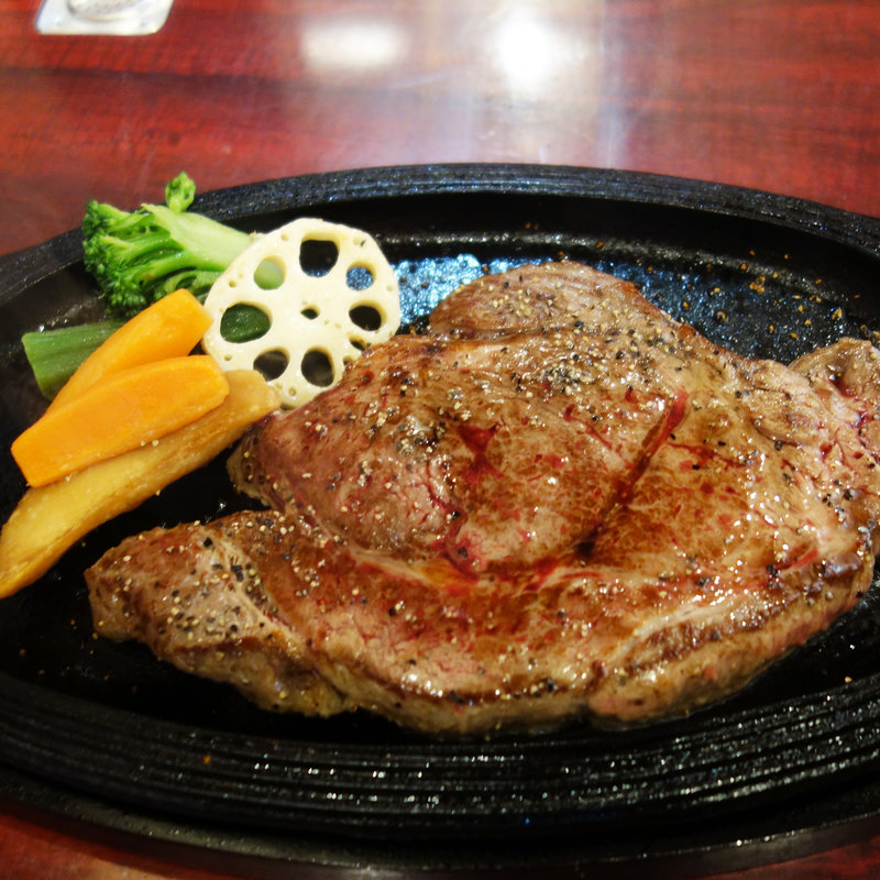 最高級USAアンガスプライムロースステーキ定食300g(肉が一番 天神店)