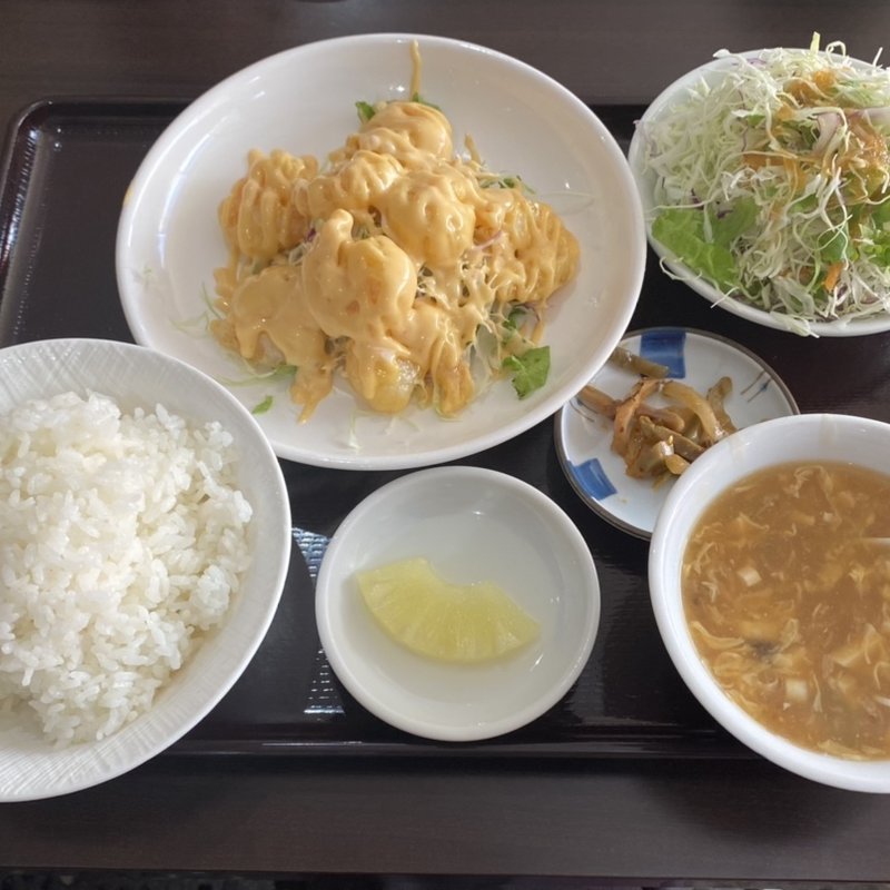 エビマヨ定食(台湾料理　四季紅 館林店 )