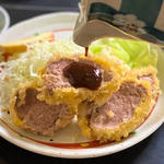 ひれかつ（ライス・味噌汁・お新香う）(とんかつ 江戸 )