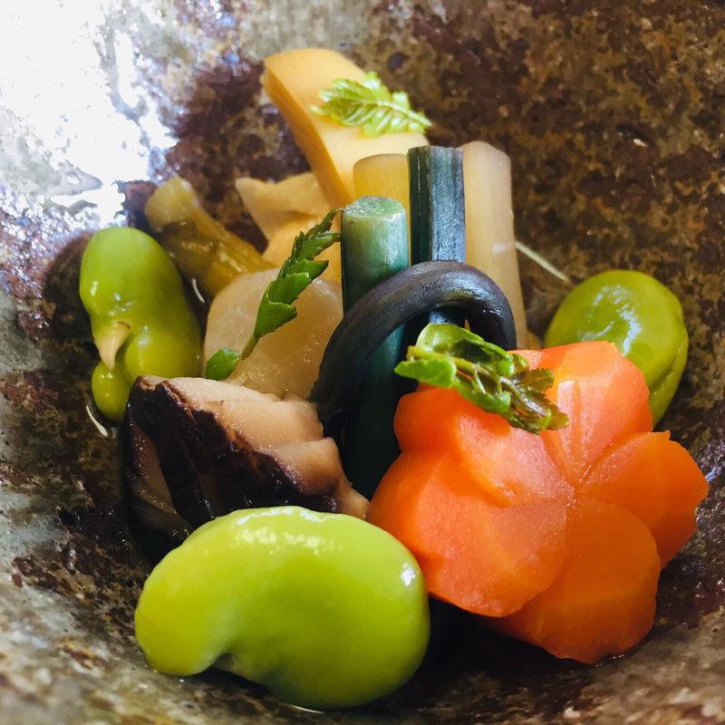 旬の野菜の炊合せ(食彩工房せとやま )