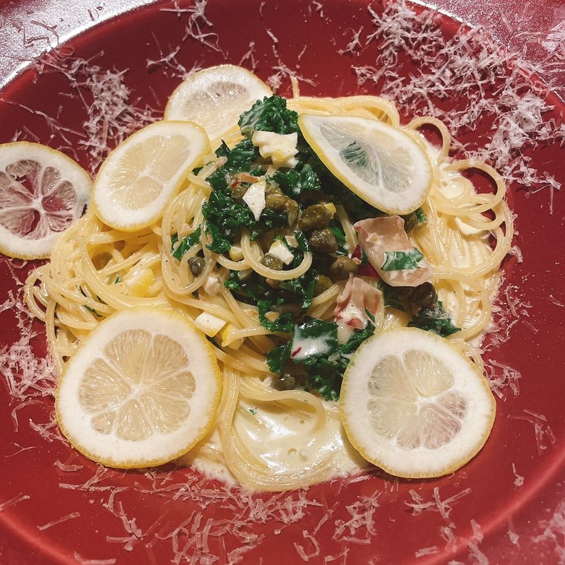 レモンクリーム スパゲッティ(knock 恵比寿)