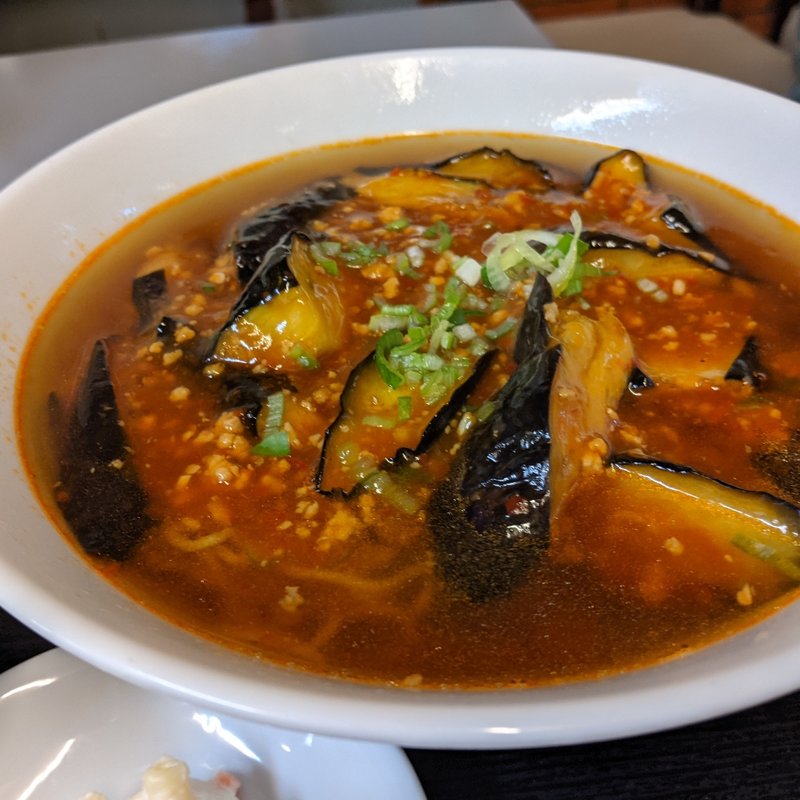 麻婆ナス麺＋ライス(中国料理 天華)