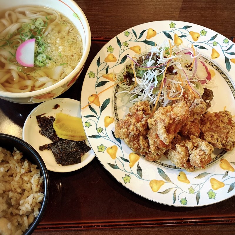 唐揚げセット(はかたきねやうどん原田店)