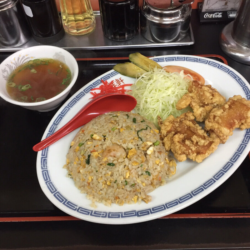 カラアゲチャーハンセット(明洋軒)