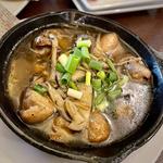 鶏ハツとぼんじりの和風アヒージョ