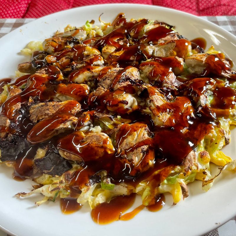 カキ玉スペシャル(お好み焼　三笠 )