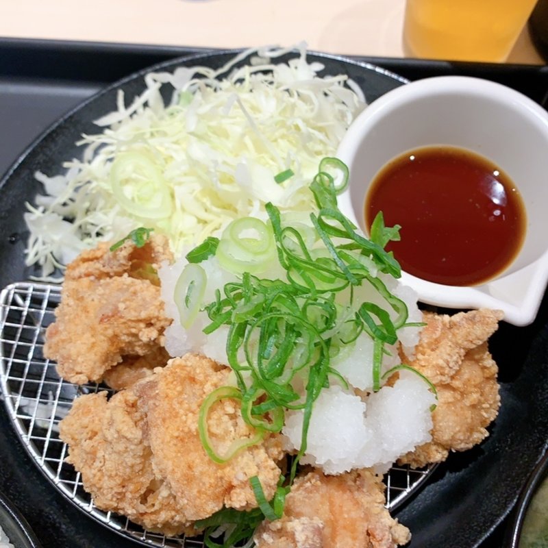 山盛りおろしポン酢本格唐揚げ定食(松乃家 北小金店 )