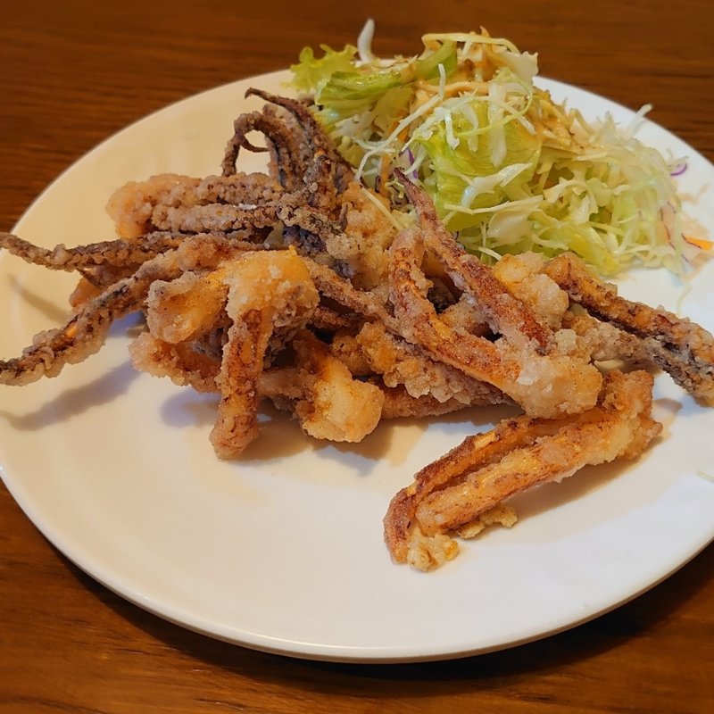 イカゲソの唐揚げ(台湾料理 八福)