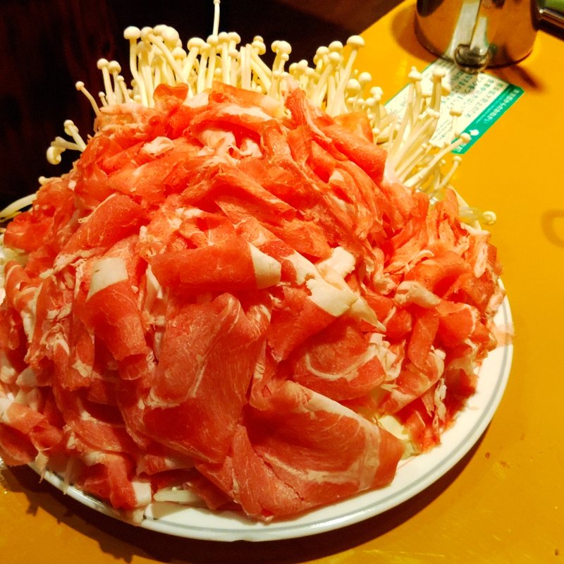 ラム肉しゃぶしゃぶ(青砥ジンギスカン )