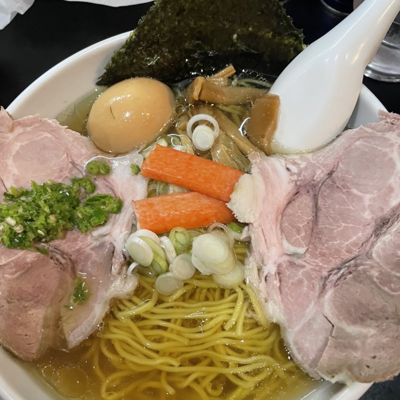 塩ラーメン（鶏、白貝）大盛り(一条流がんこ総本家分家荒木町)