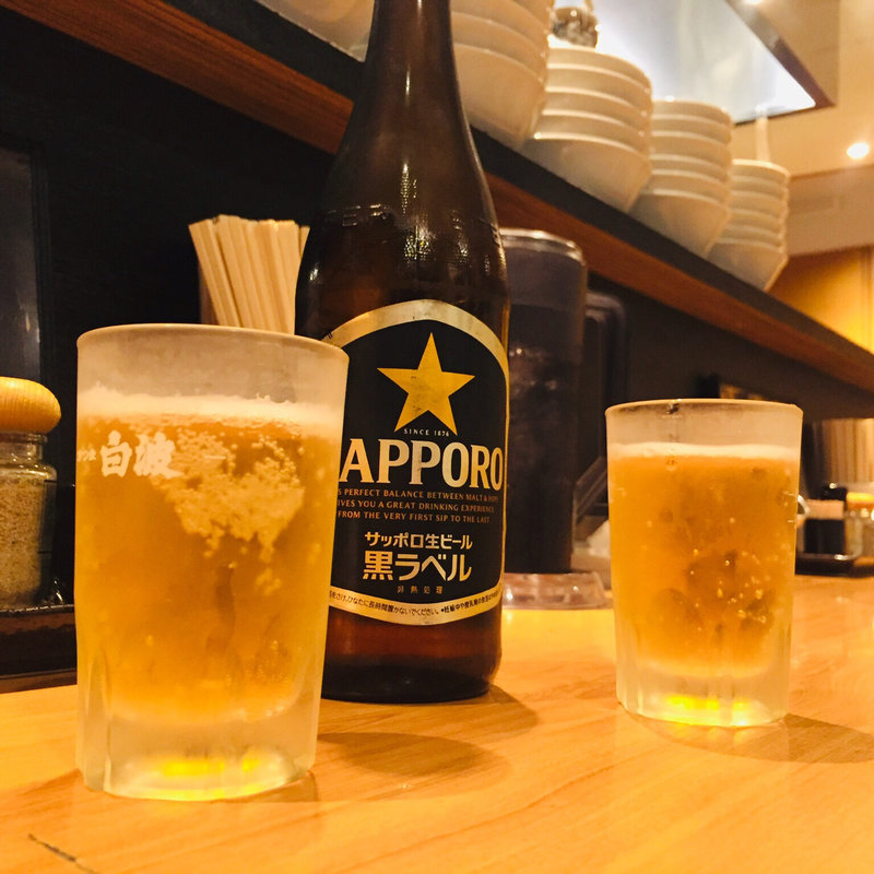 サッポロ黒ラベル(ラーメン 薩摩商店)