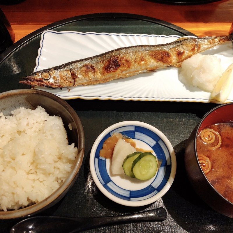 秋刀魚の塩焼き定食(食彩 かどた)