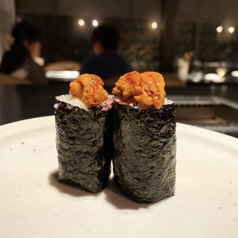 トロたく雲丹のせ(和牛料亭bungo)