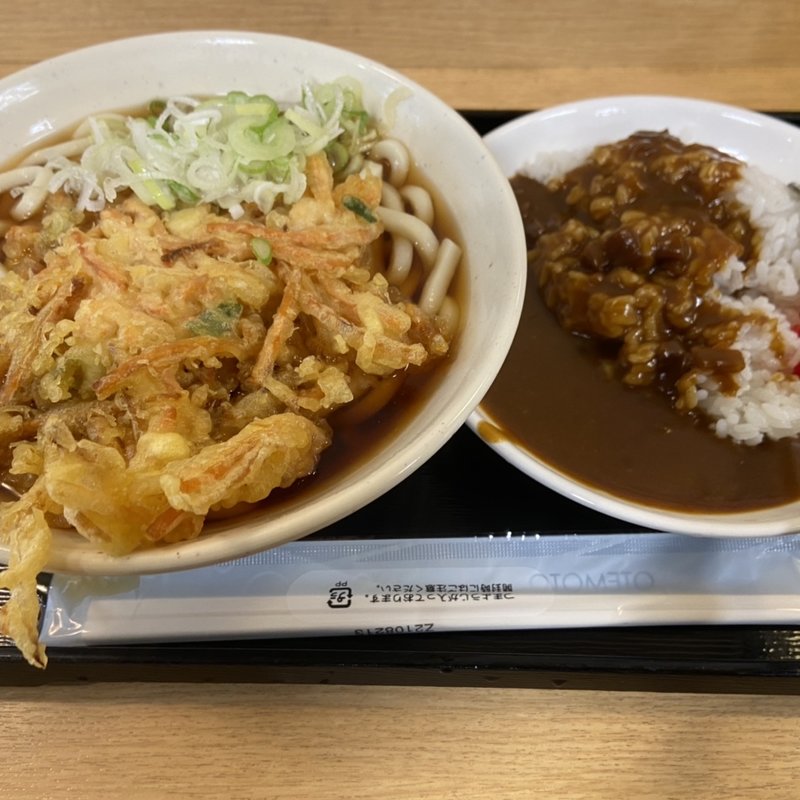 かき揚げうどん＋ミニカレー(めん処一ぷく 北朝霞店)