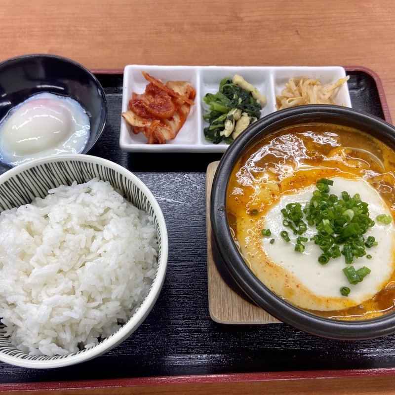 スンドゥブチゲ定食(博多 釜どん)