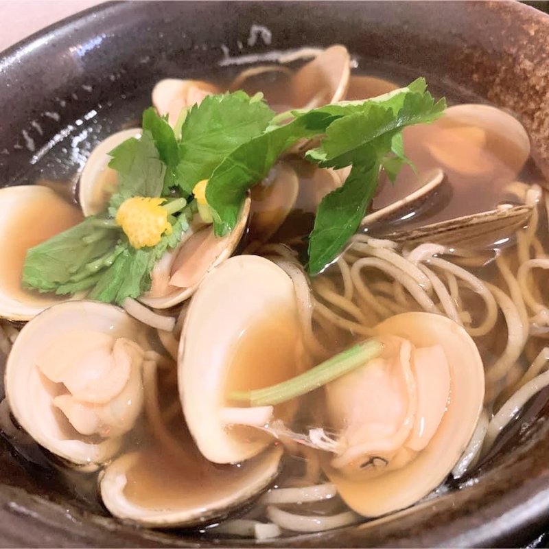 蛤そば(à la 麓屋 （あら ふもとや）)