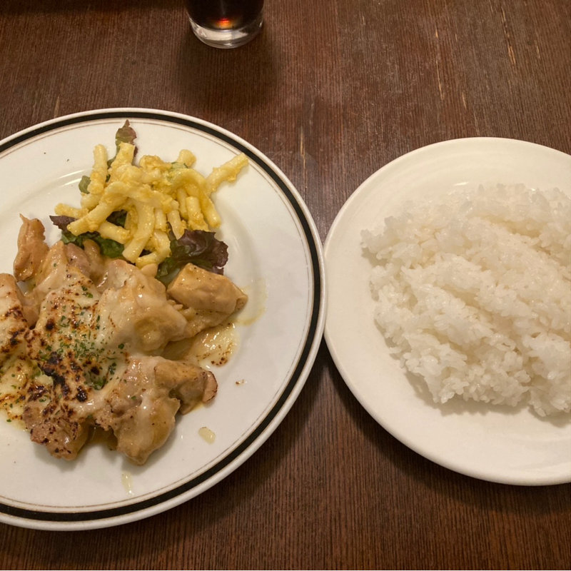 チキンの悪魔風 〜チーズのせ〜 -マスタードしょうゆ風味-(カフェ misty （ミスティー）)