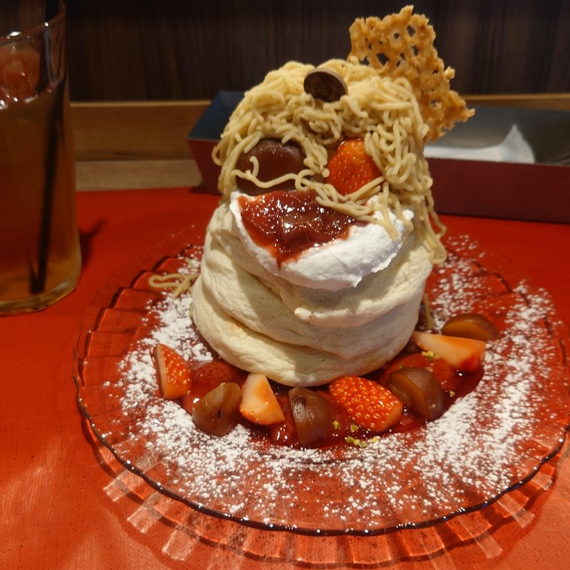 和栗とルバーブのパンケーキ(Riz Labo Kitchen)