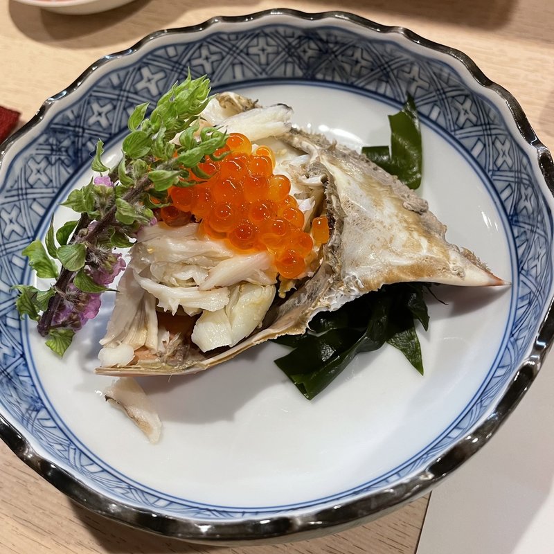 渡り蟹のいくら乗せ(豊鮨)