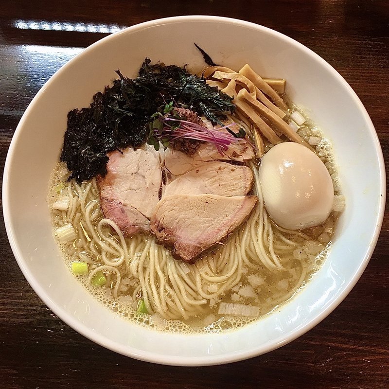 背脂生姜梅シソ塩ラーメン(限定)(麺座 かたぶつ )