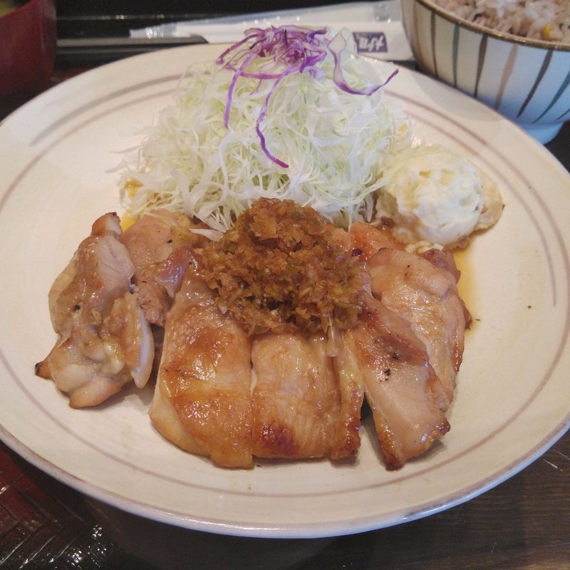 炭火焼きチキンの葱ソース(大戸屋 水沢あてるい店)