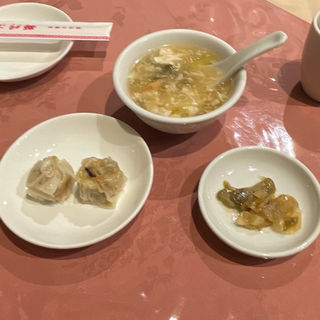 ランチスープ 焼売 搾菜(獅門酒楼)