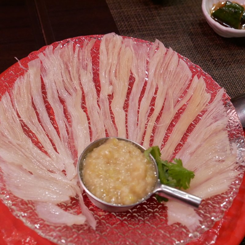 フカヒレのお刺身(中国菜 二位)