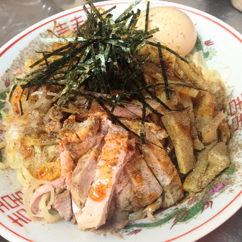 辣油と山椒の冷たい塩油そば(桑ばら)