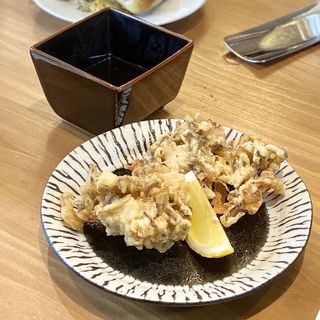 ミミガーと枝豆のかき揚げ(カクウチFUKUTARO)