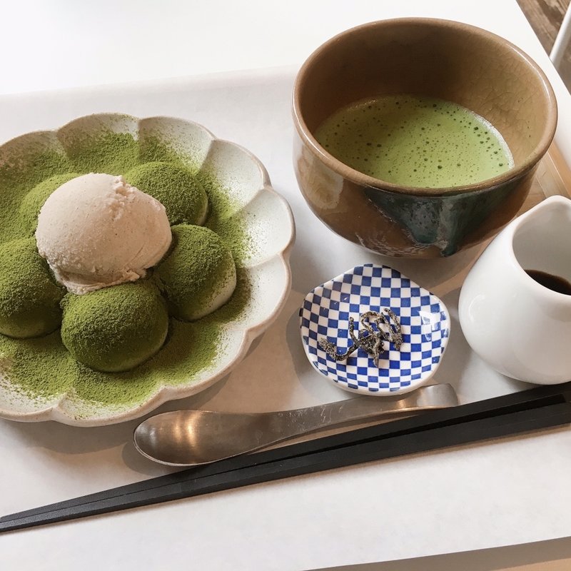 抹茶白玉+伊勢茶セット(木下茶園 外宮前店)