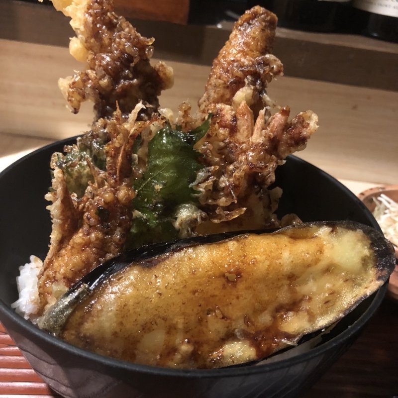 海老と穴子の天丼(大阪北浜あなごや)