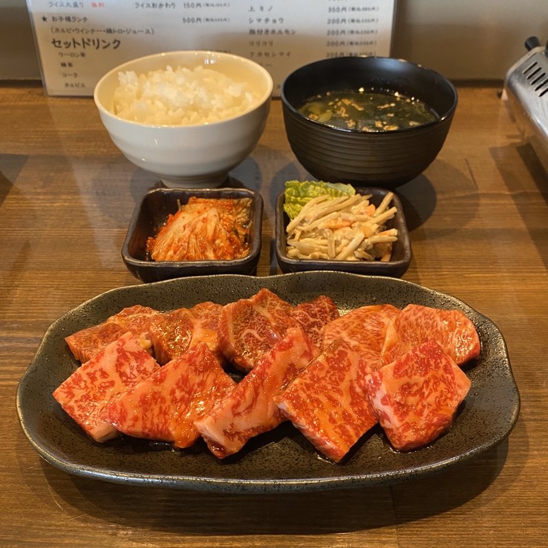 特選カルビ&特選ロース定食(焼肉 ホルモン 飛助)