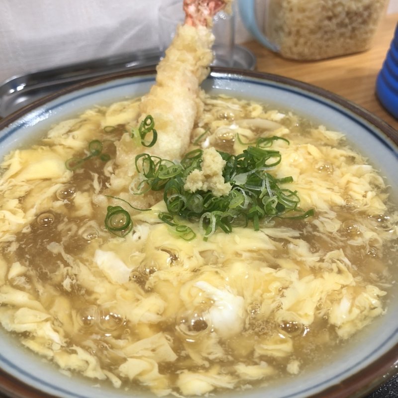 海老天鶏らんうどん(手打ちうどん　まる泉)